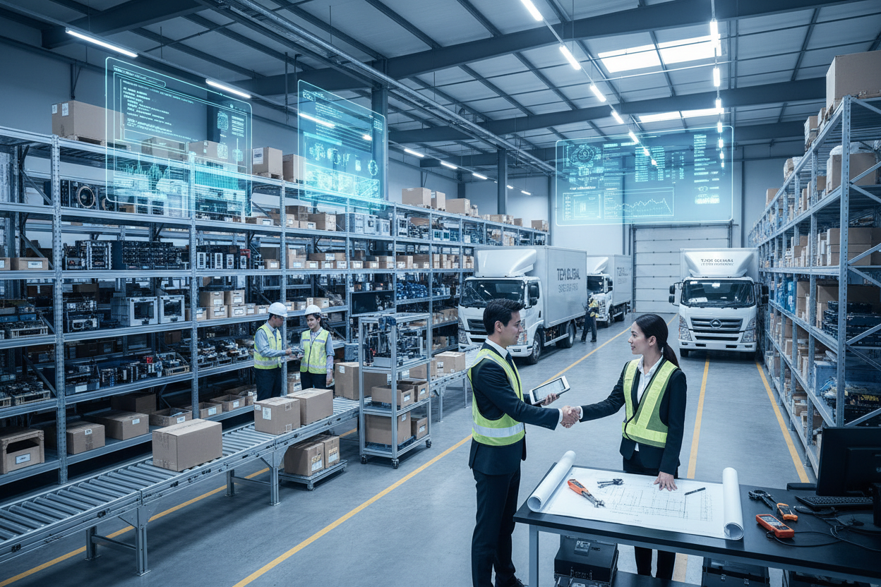 ein technischer grosshandel der für parnerschaft know how fortschritt und lieferfähigkeit steht 